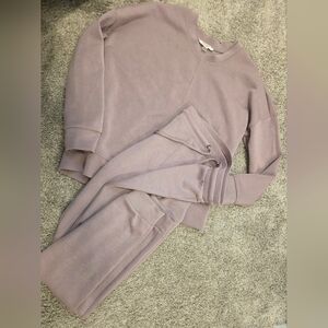 Cable & Gauge mauve drawstring sweatshirt